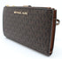 Michael Kors JetSet Double Zip Wristlet PhoneWallet Brown Michael Kors Wallets
